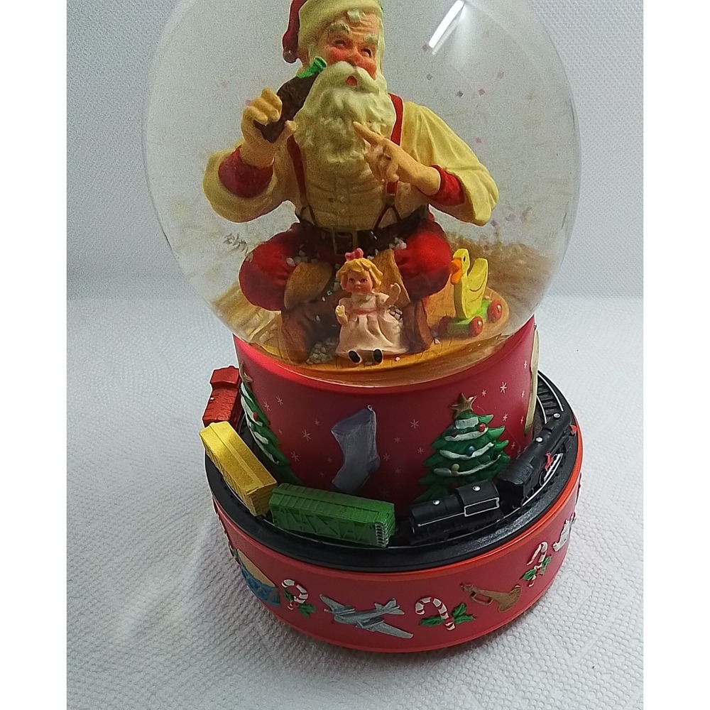 Coca Cola Musical Snow Globe With Spinning Train Made by Hallmark